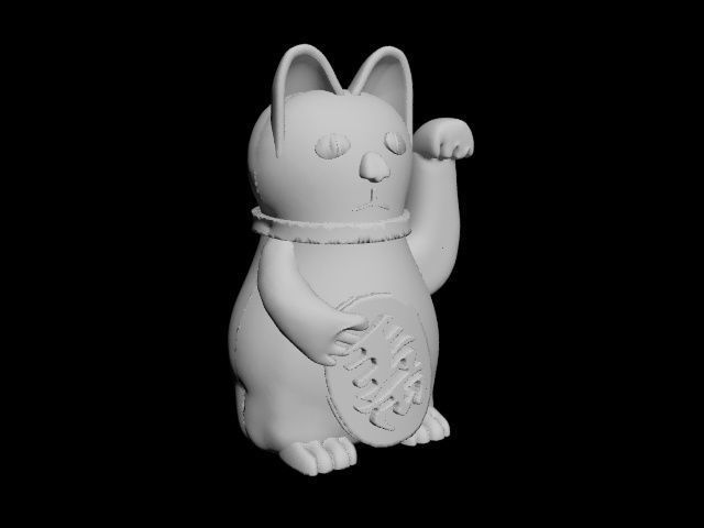 lucky cat 3D print model_7