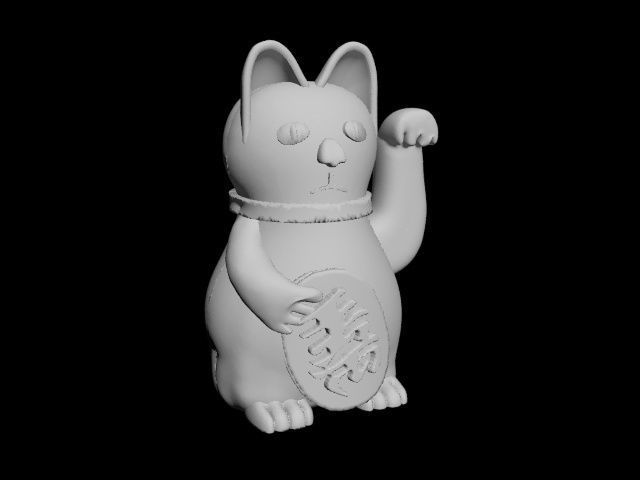 lucky cat 3D print model_6