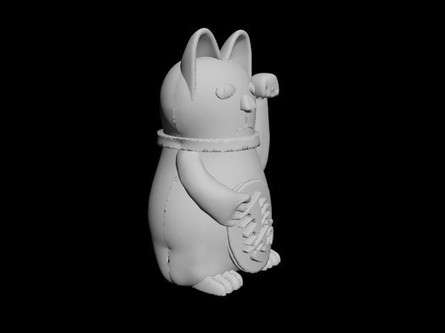 lucky cat 3D print model_9