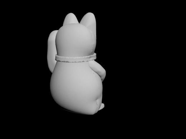 lucky cat 3D print model_15