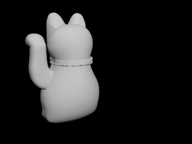 lucky cat 3D print model_19