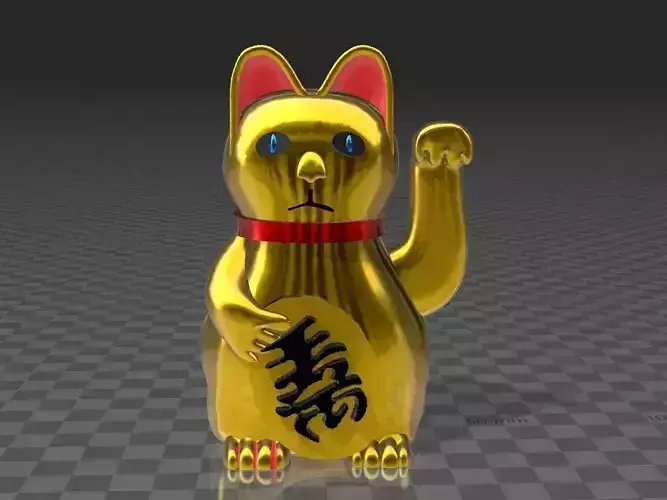 lucky cat 3D print model