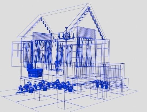 Kampung  House 3D model_1