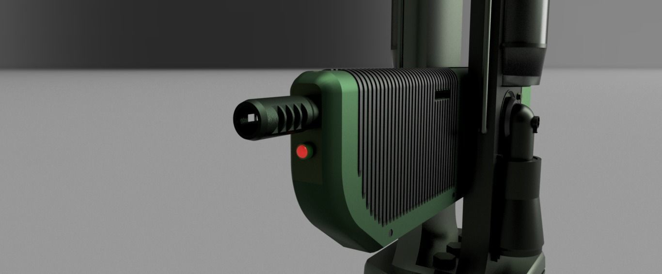 Sentry machine gun 2  3D model_5