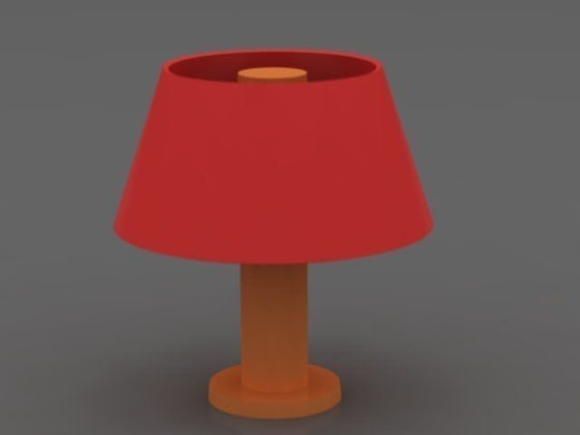 Lamp Basic Low Poly Low-poly 3D model