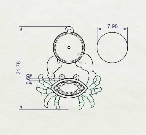 nacklace champagne glass with necklace Free 3D print model_5