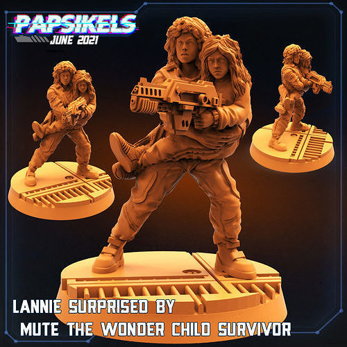  HUMAN SPACE CREW LANNIE WITH WONDERCHILD MUTE 3D print model