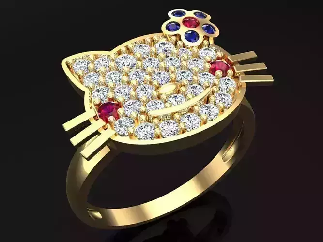 Kitty ring - Cat Rings 