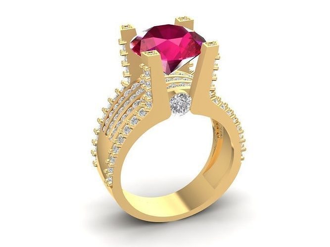 LUXURY HONGKONG DIAMOND RING FOR WOMEN 1080 3D print model