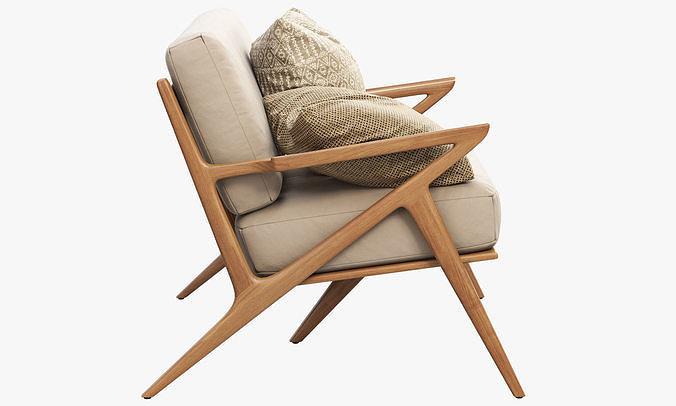 Joybird Soto Concave Loveseat 3D model 5