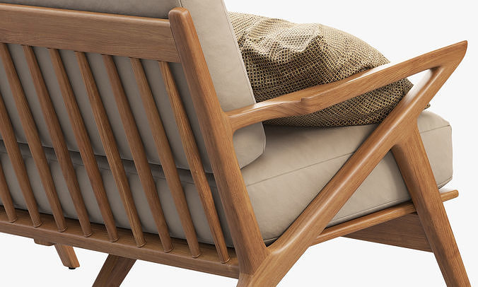Joybird Soto Concave Loveseat 3D model 7