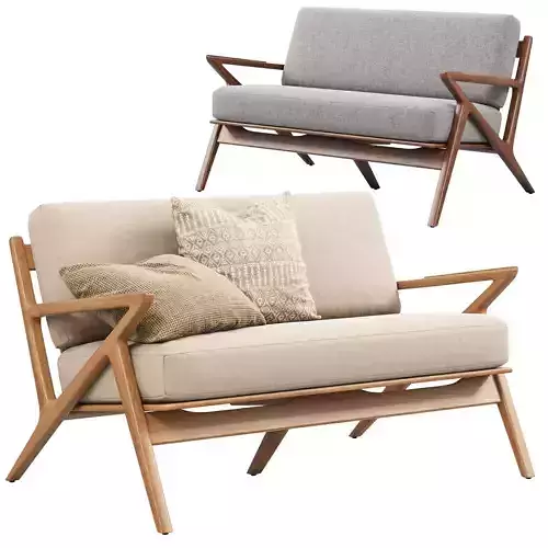 Joybird Soto Concave Loveseat 3D model