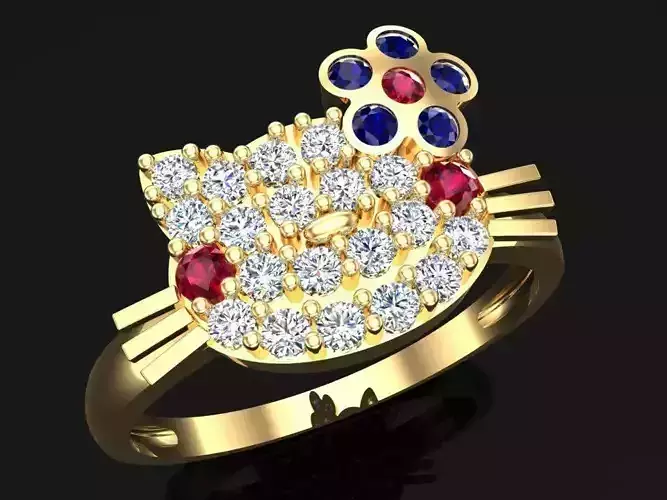 Kitty ring - Cat rings 