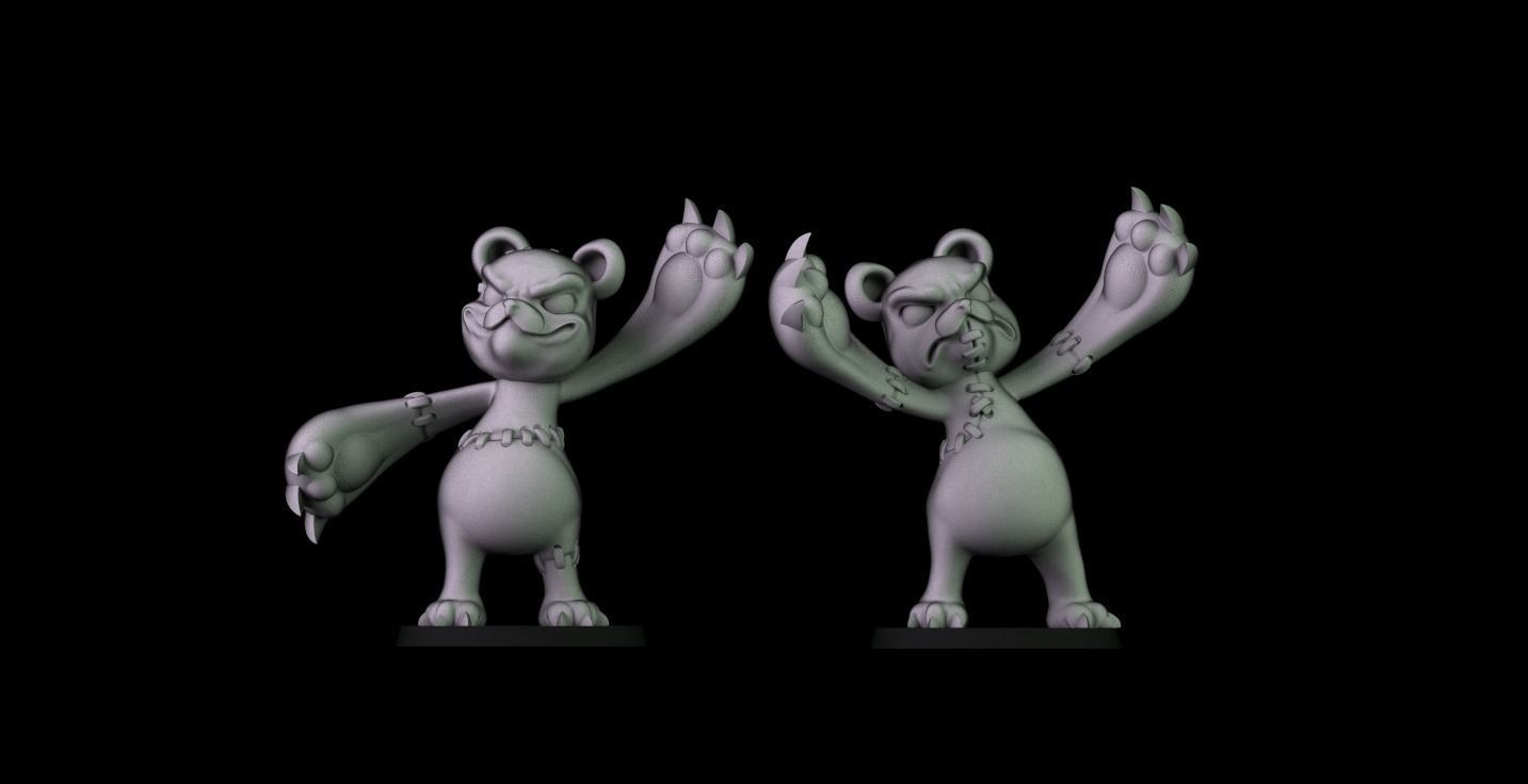 Killer teddy Bears Team 3D print model_7