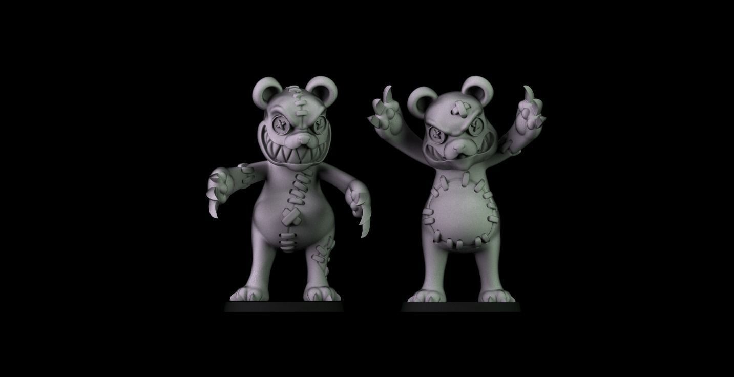 Killer teddy Bears Team 3D print model_5