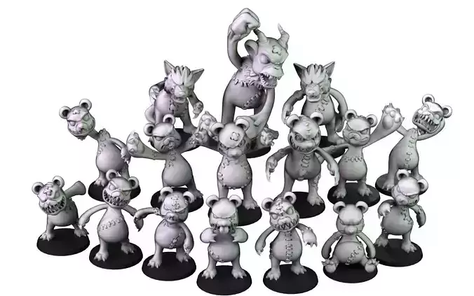 Killer teddy Bears Team 3D print model