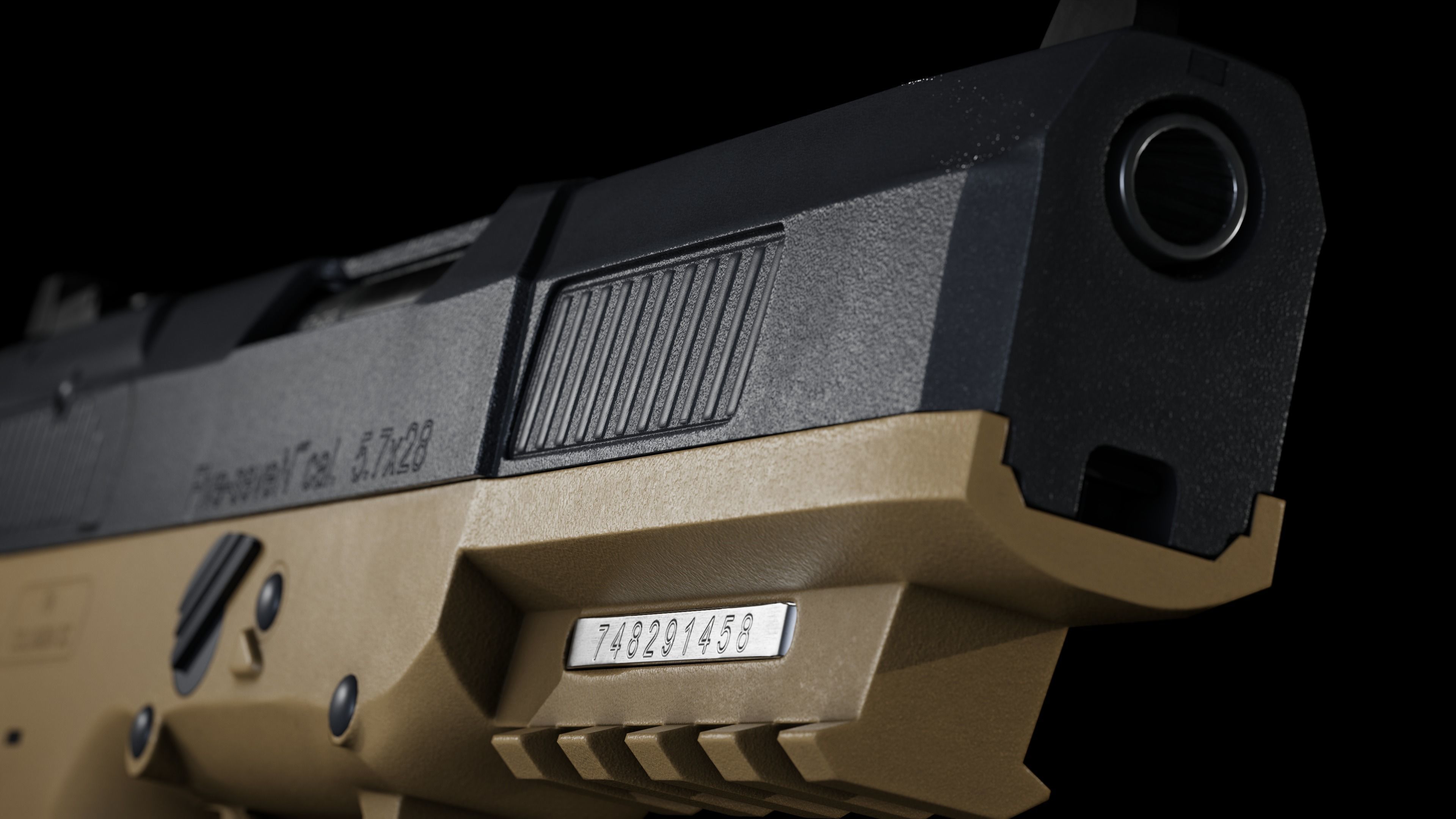 FN Five-seveN Pistol Low-poly 3D model_7