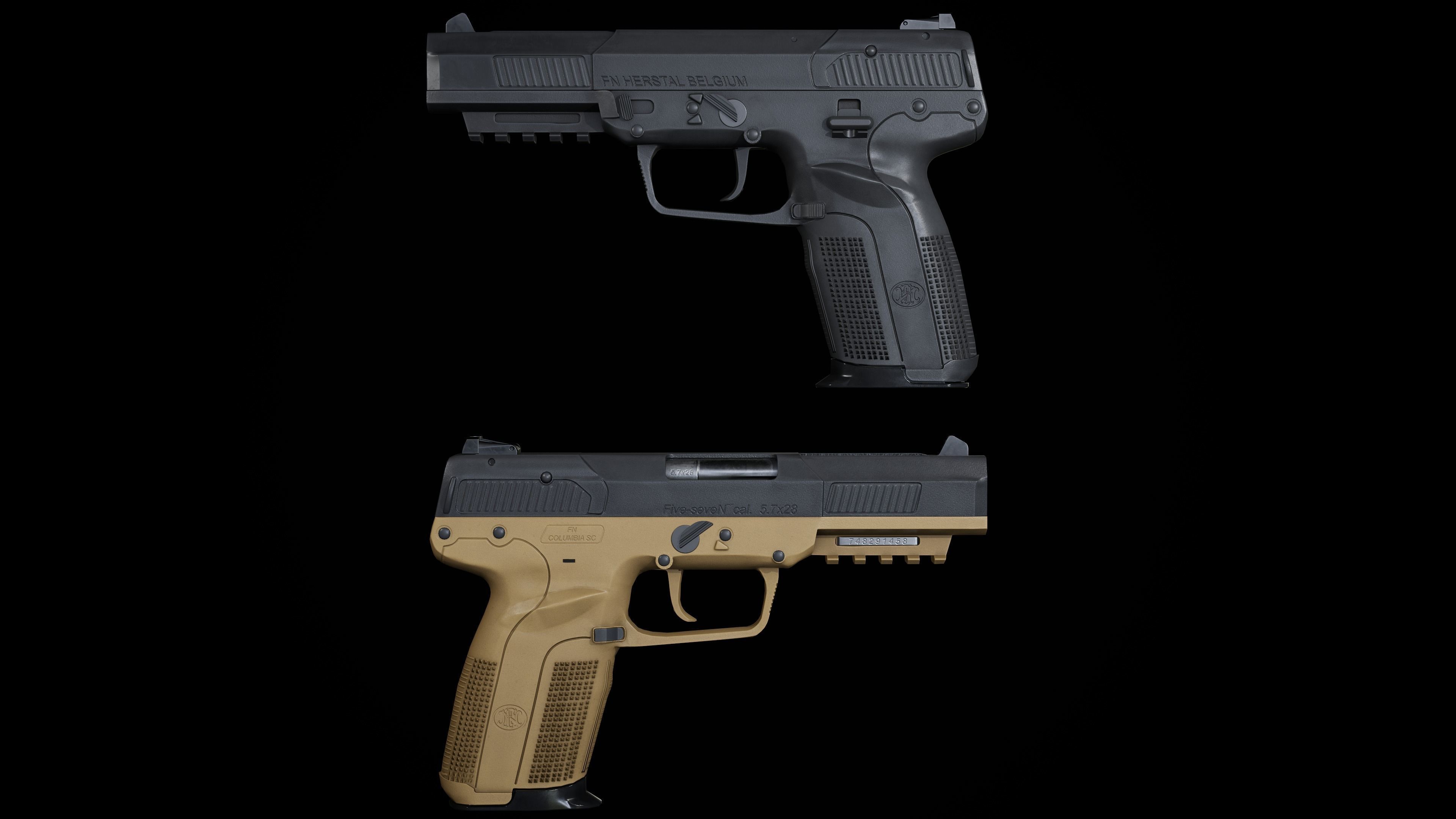 FN Five-seveN Pistol Low-poly 3D model_9