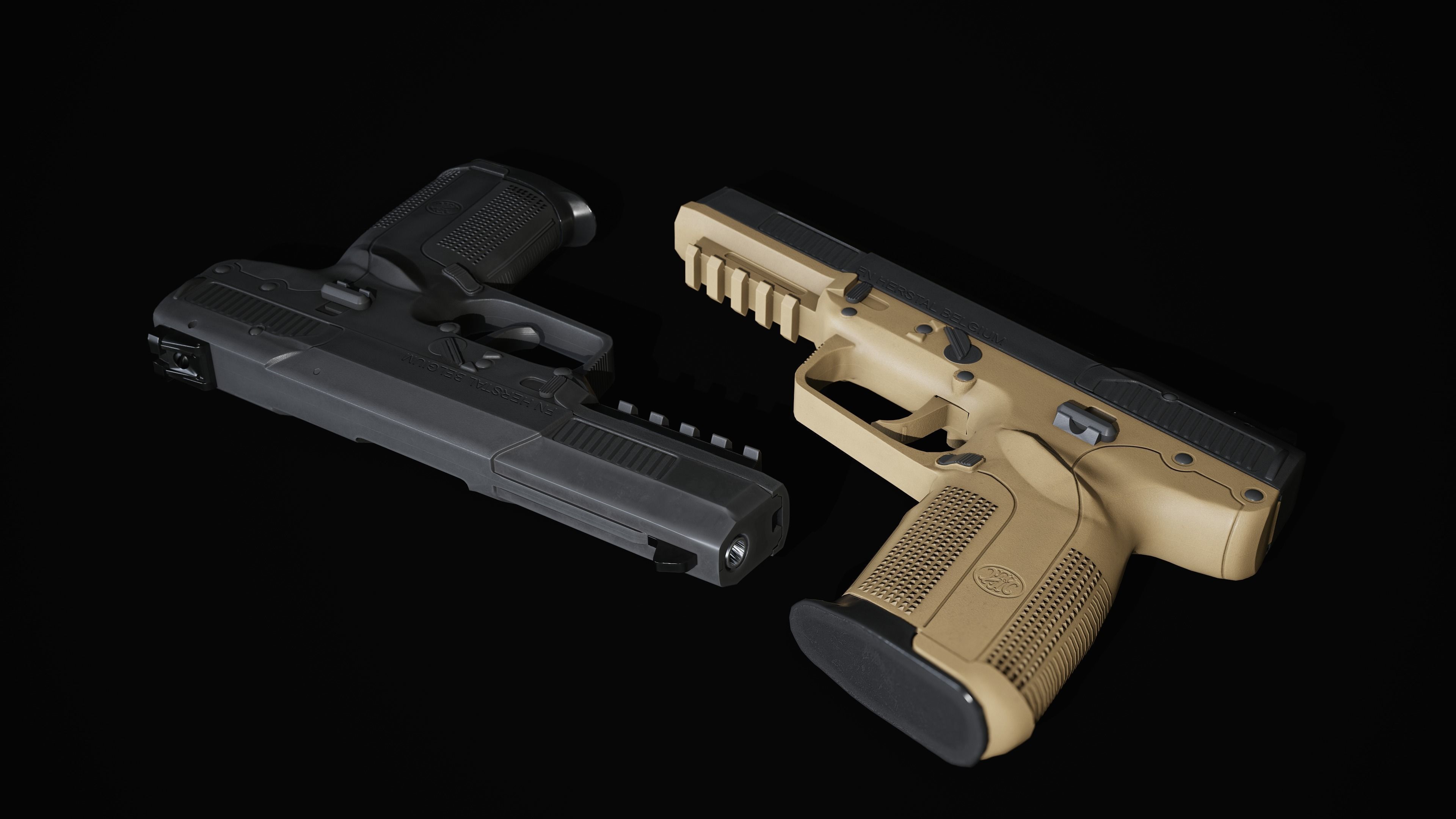 FN Five-seveN Pistol Low-poly 3D model_10
