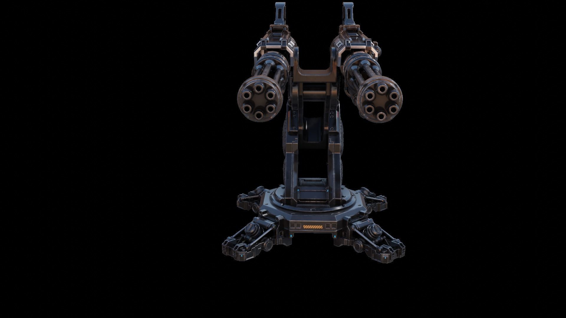 TURRET WEAPON 3D Model Low-poly 3D model_4