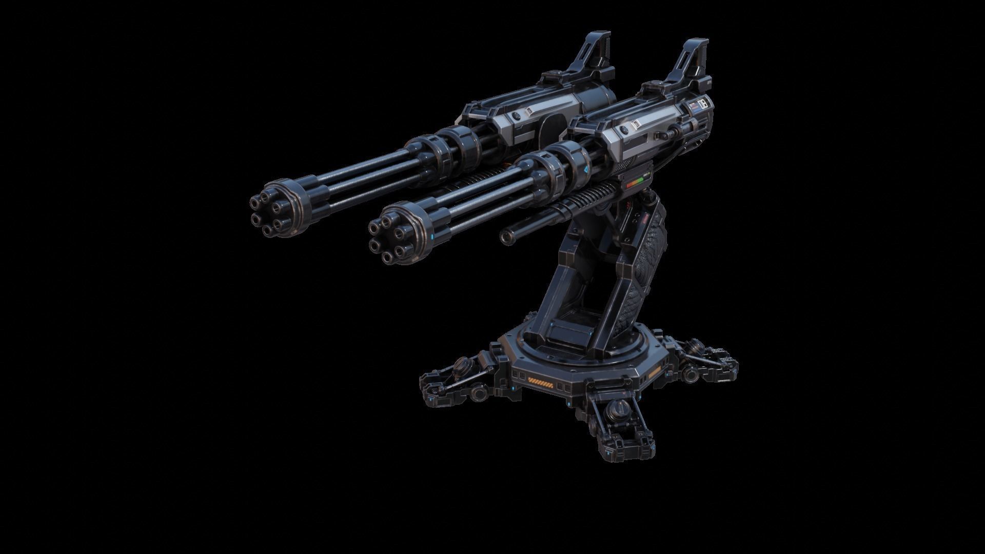 TURRET WEAPON 3D Model Low-poly 3D model_3