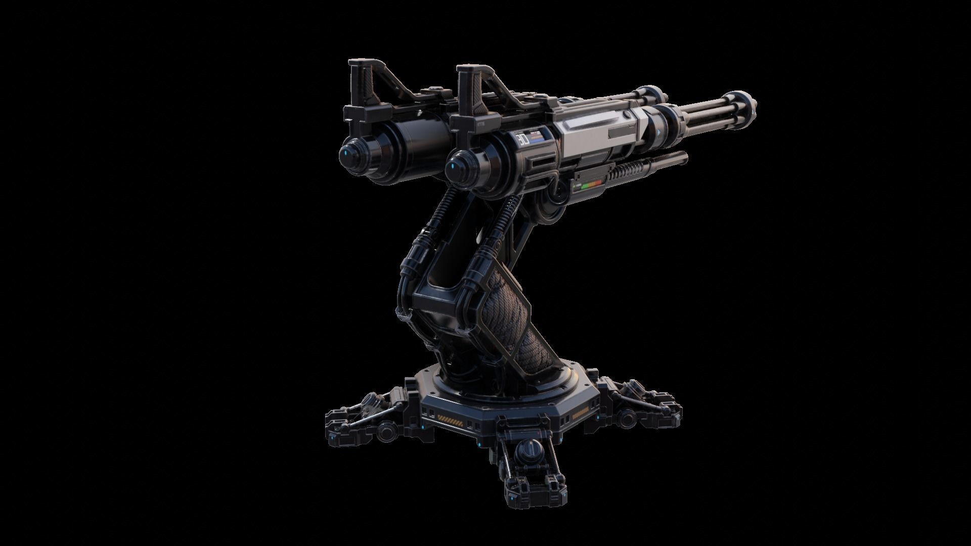TURRET WEAPON 3D Model Low-poly 3D model_7