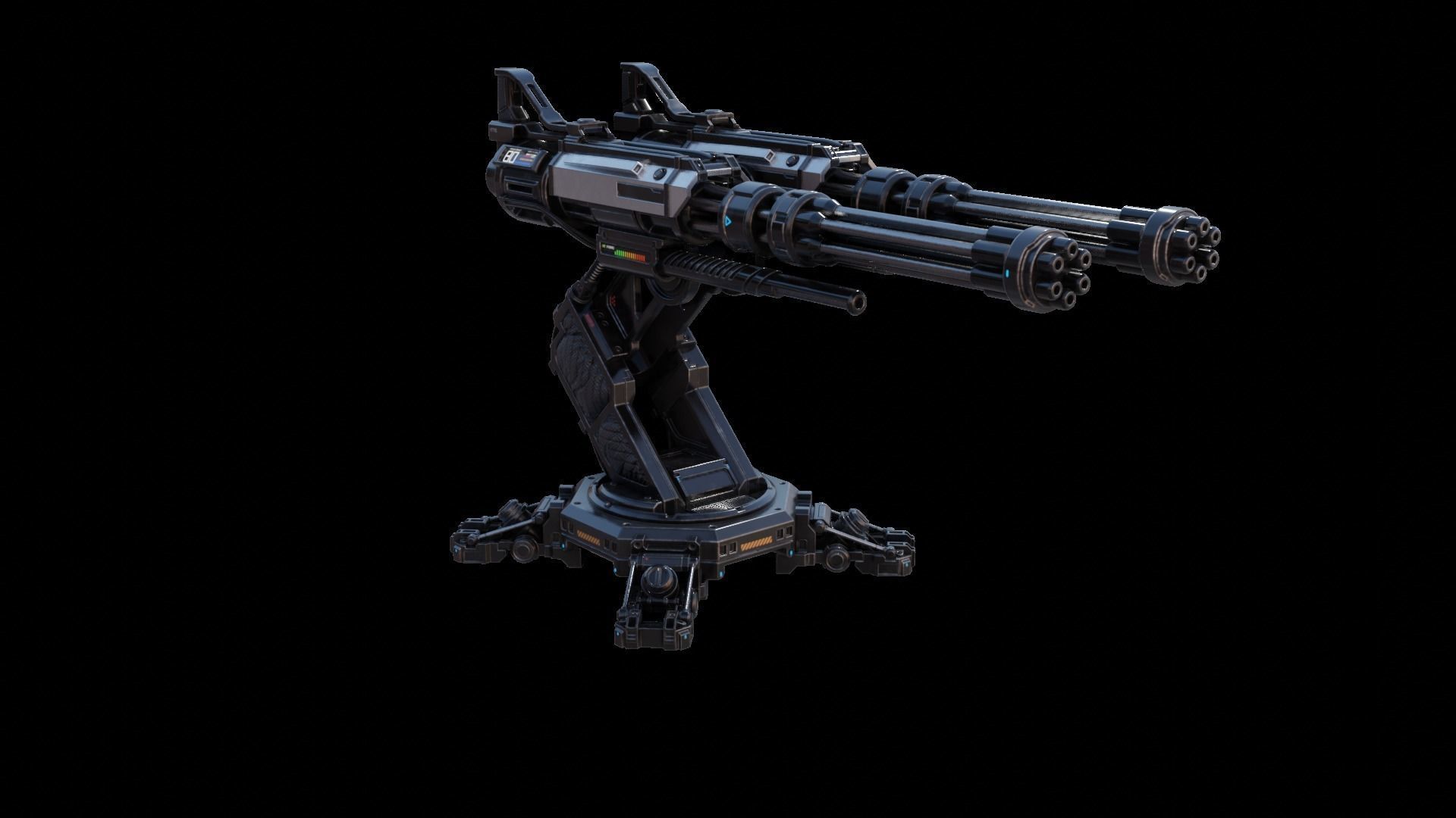 TURRET WEAPON 3D Model Low-poly 3D model_5