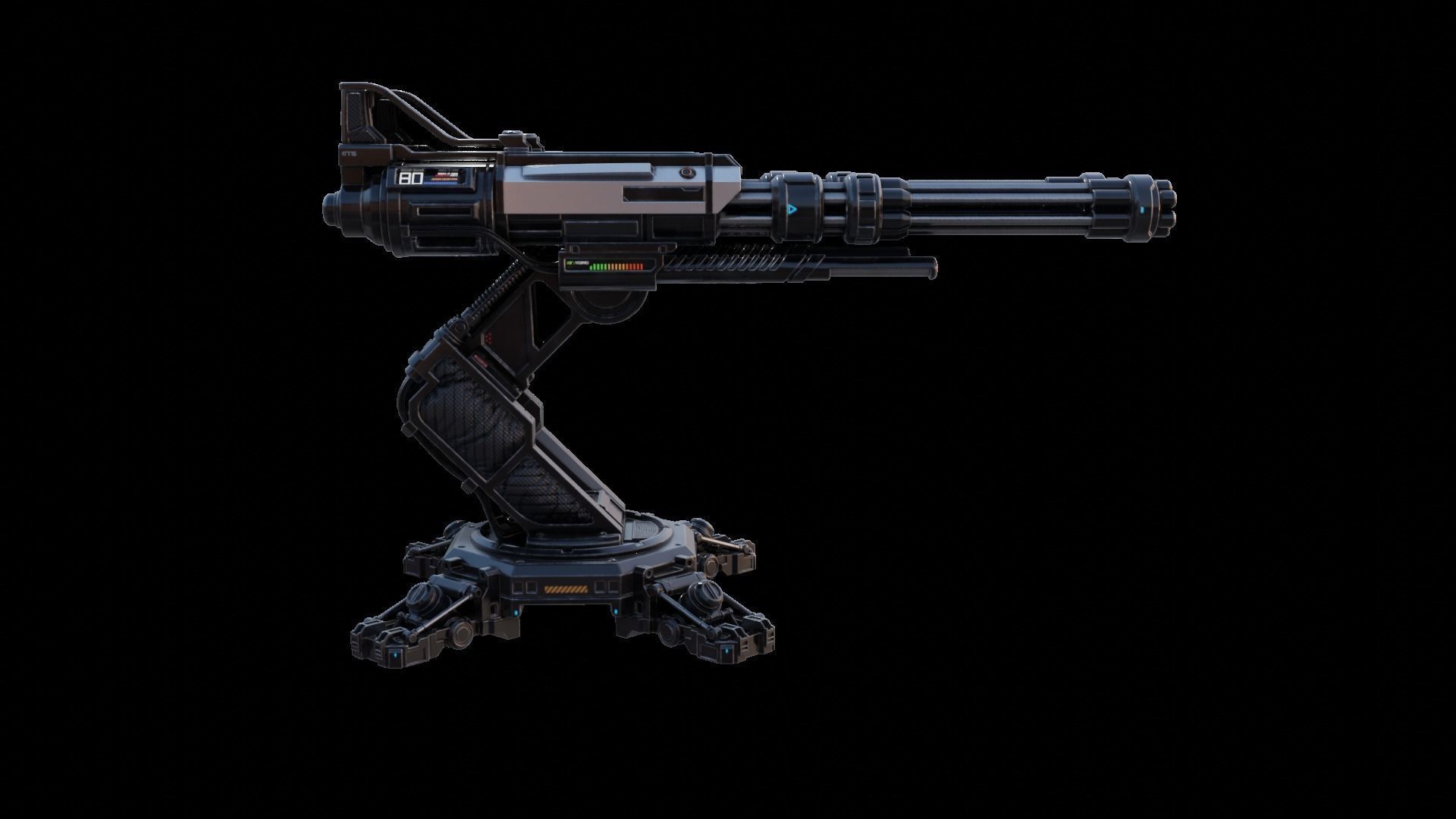 TURRET WEAPON 3D Model Low-poly 3D model_6