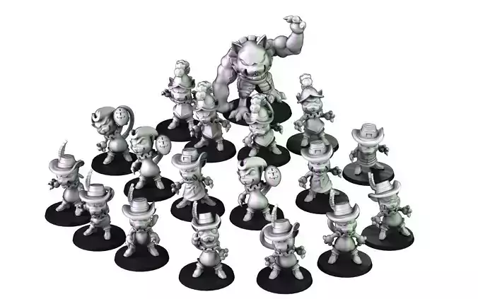 Courtly Cats Team 3D print model