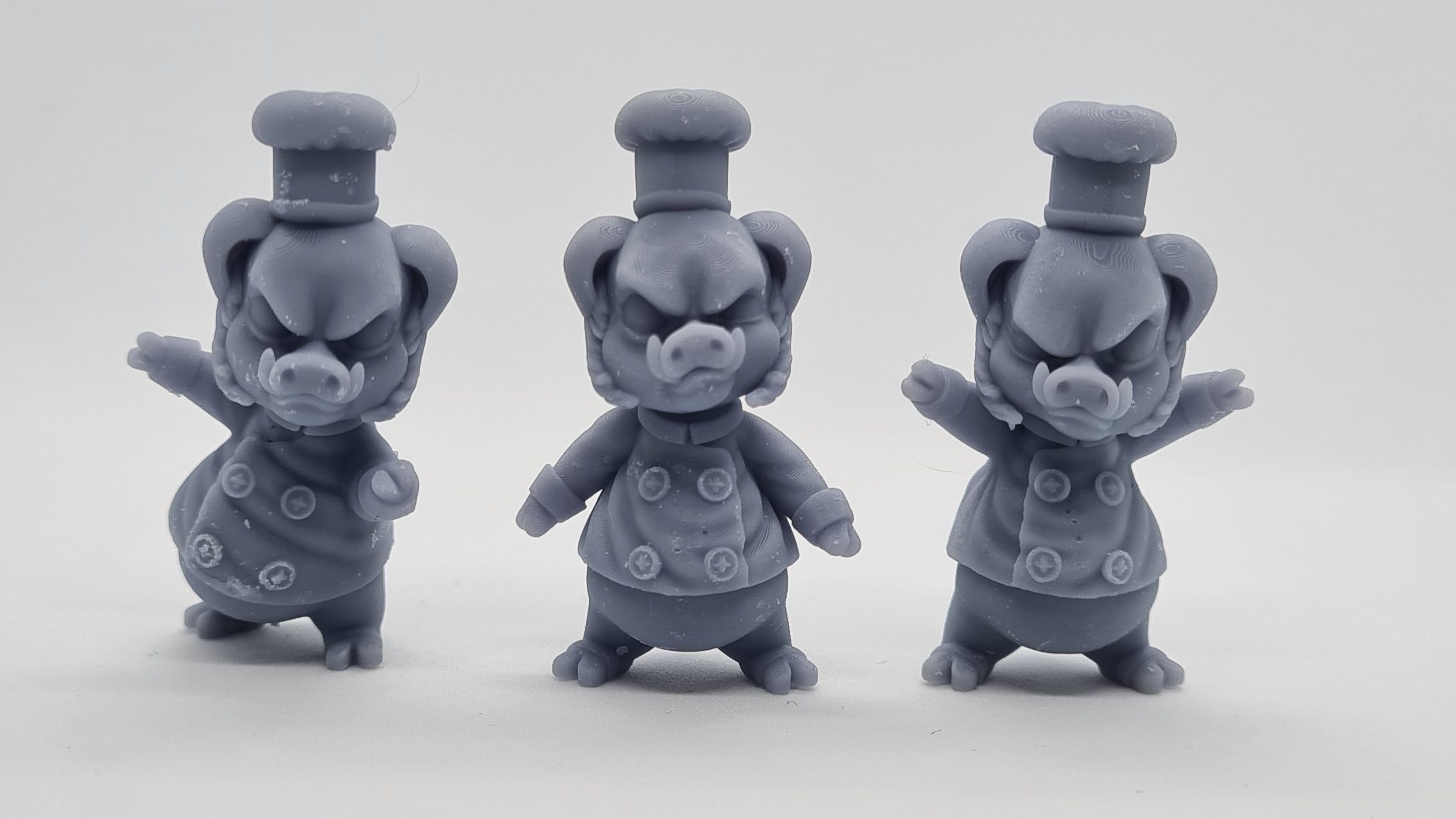 Cooks Pigs 3D print model_3