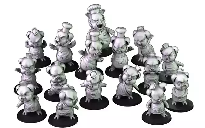 Cooks Pigs 3D print model
