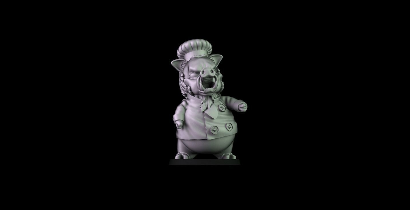 Cooks Pigs 3D print model_6