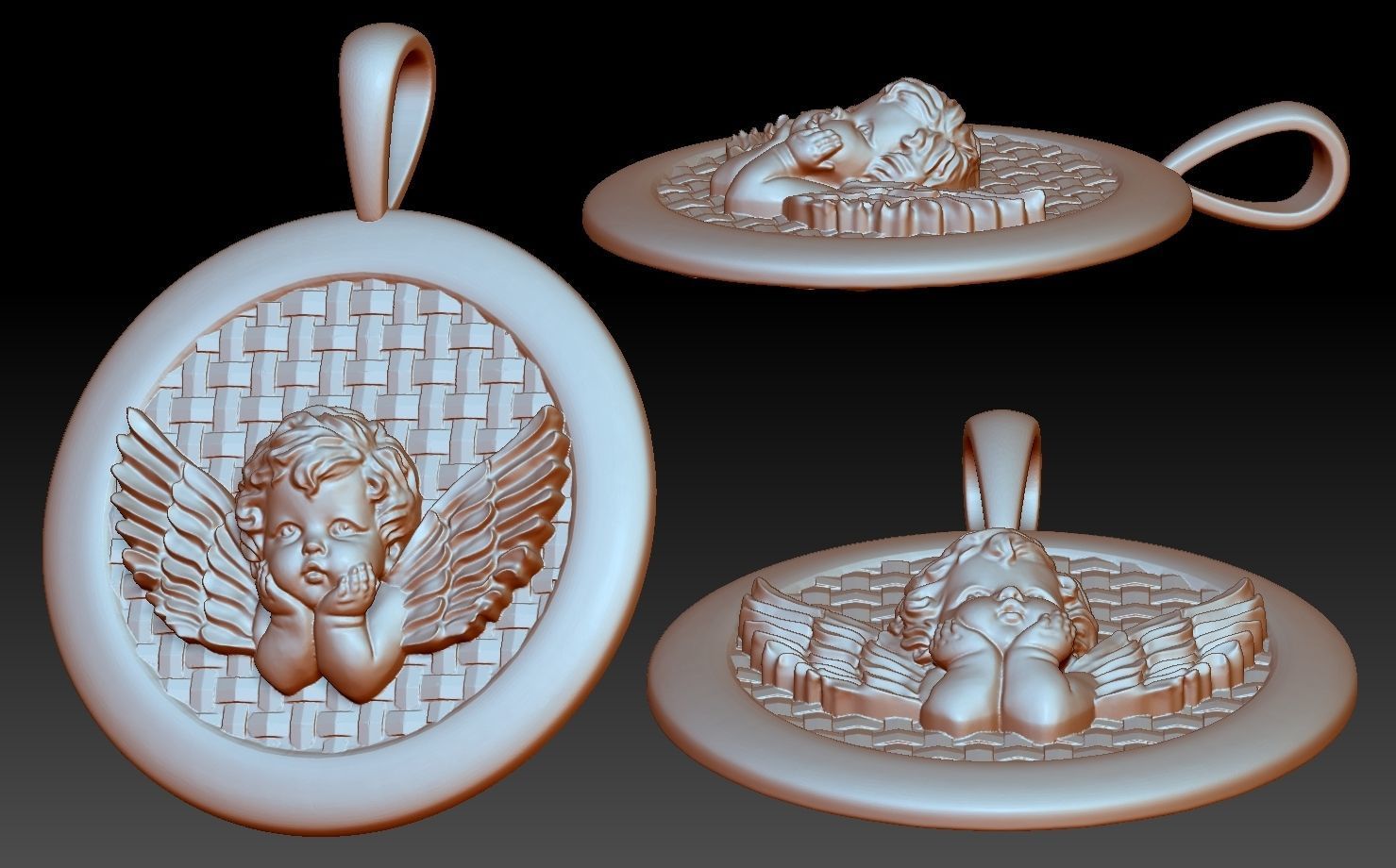 angel baby 3D print model_3
