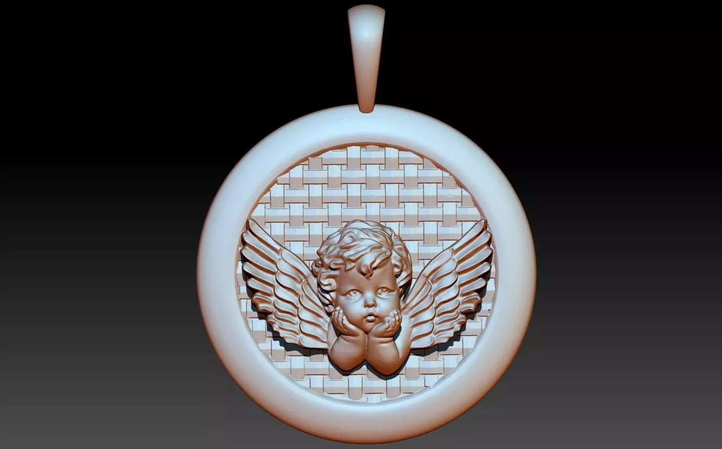 angel baby 3D print model_0
