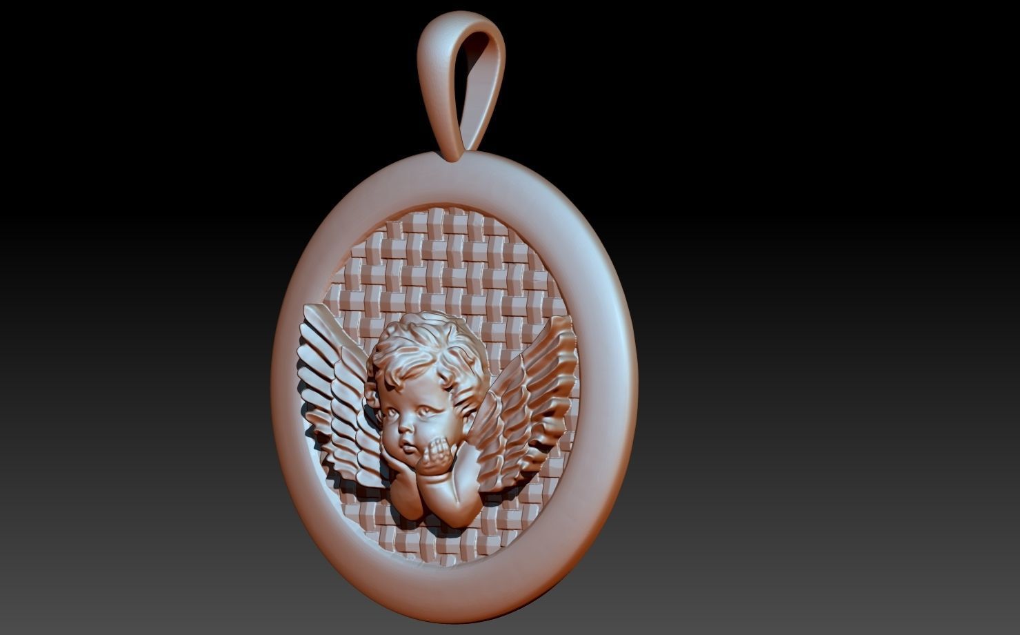 angel baby 3D print model_1