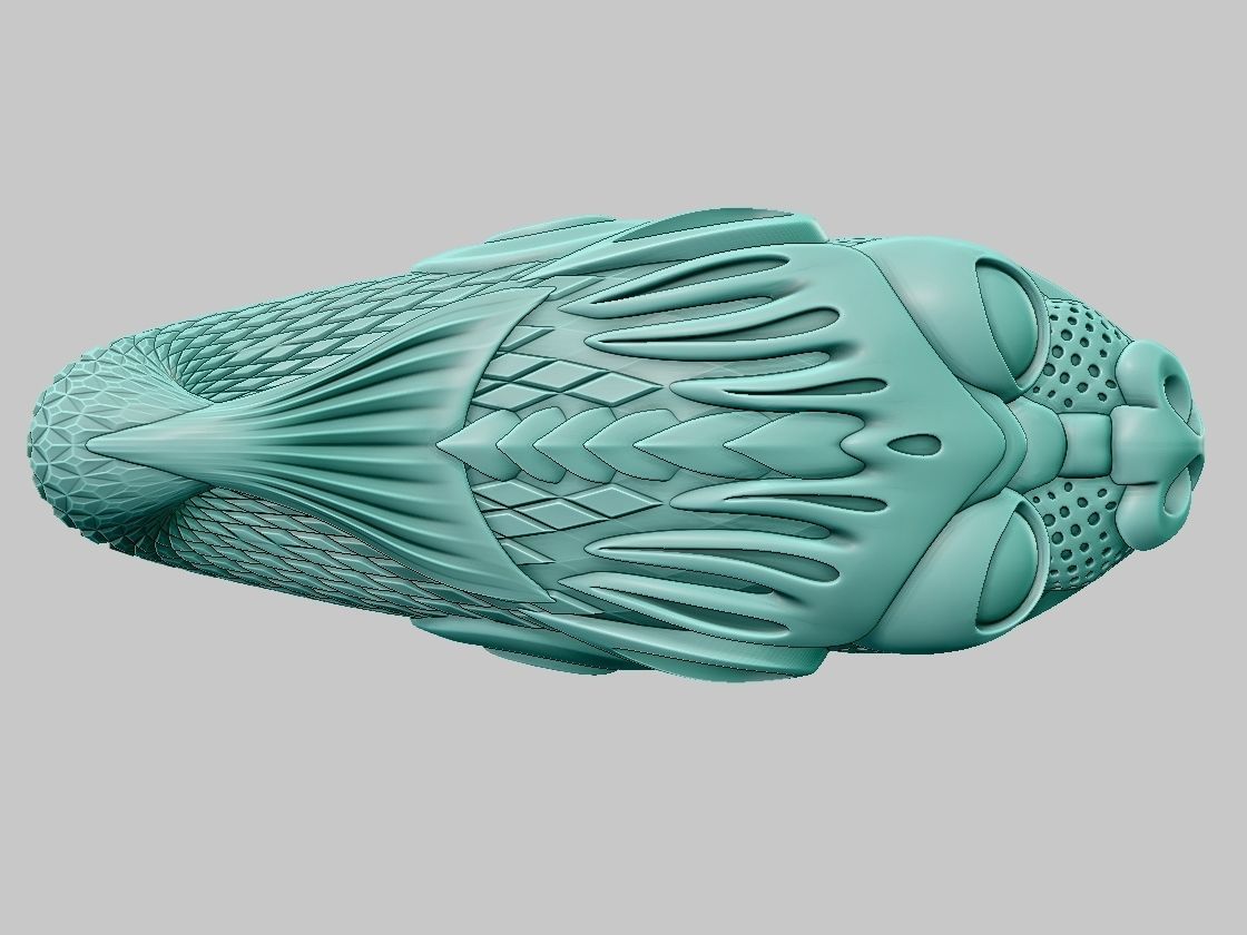 3d model netsuke dragon fish Makatsuge 3D print model_2