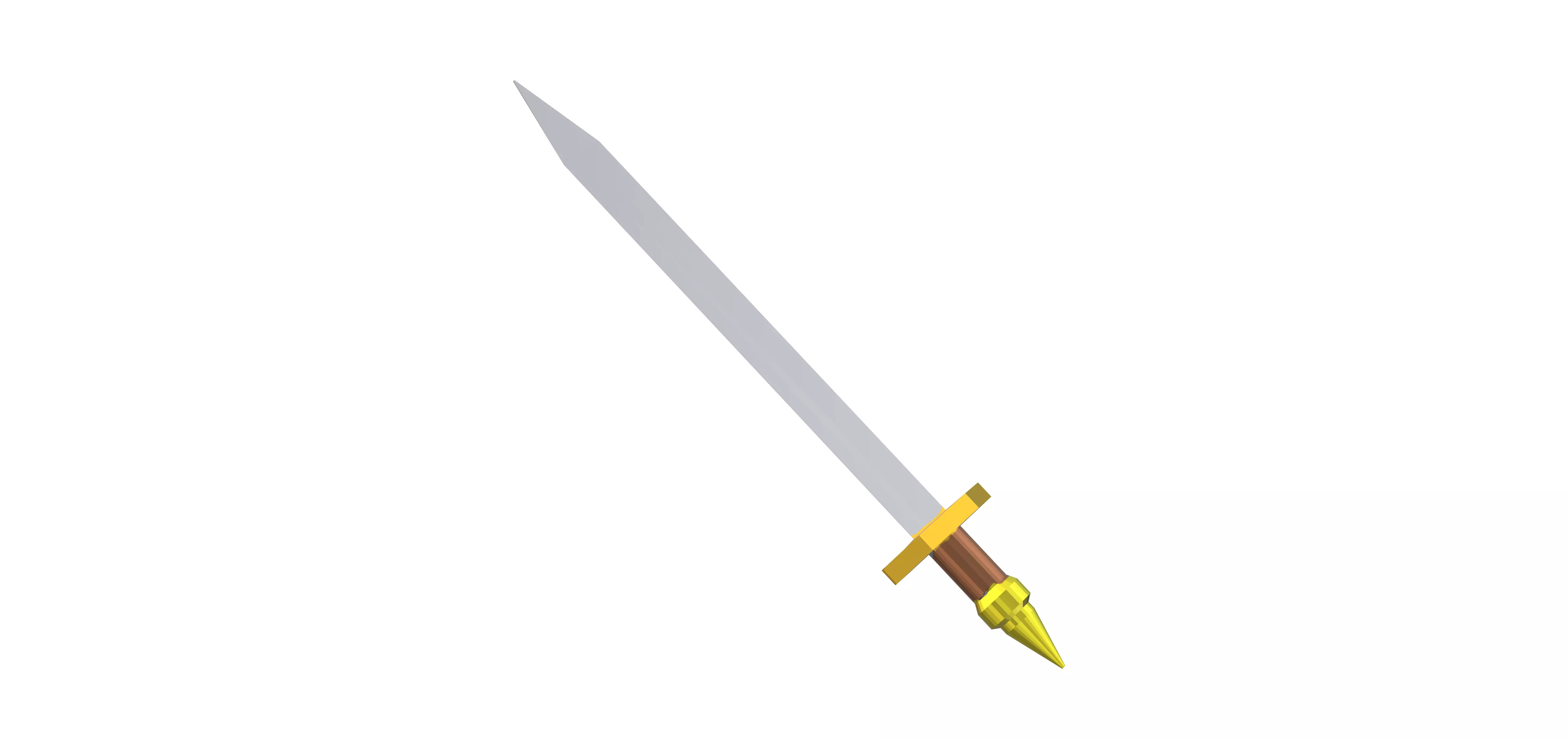 legendary sword of the ancients Low-poly 3D model_0