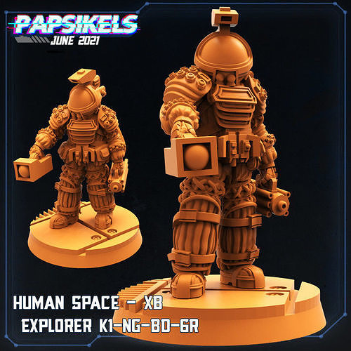 HUMAN SPACE EXPLORER XB K1 NG BD GR 3D print model