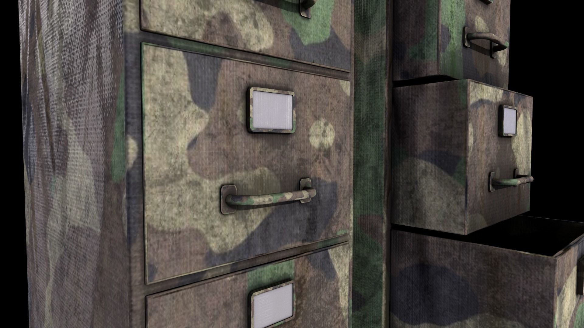 Cabinet V1 - 002 Low-poly 3D model_8