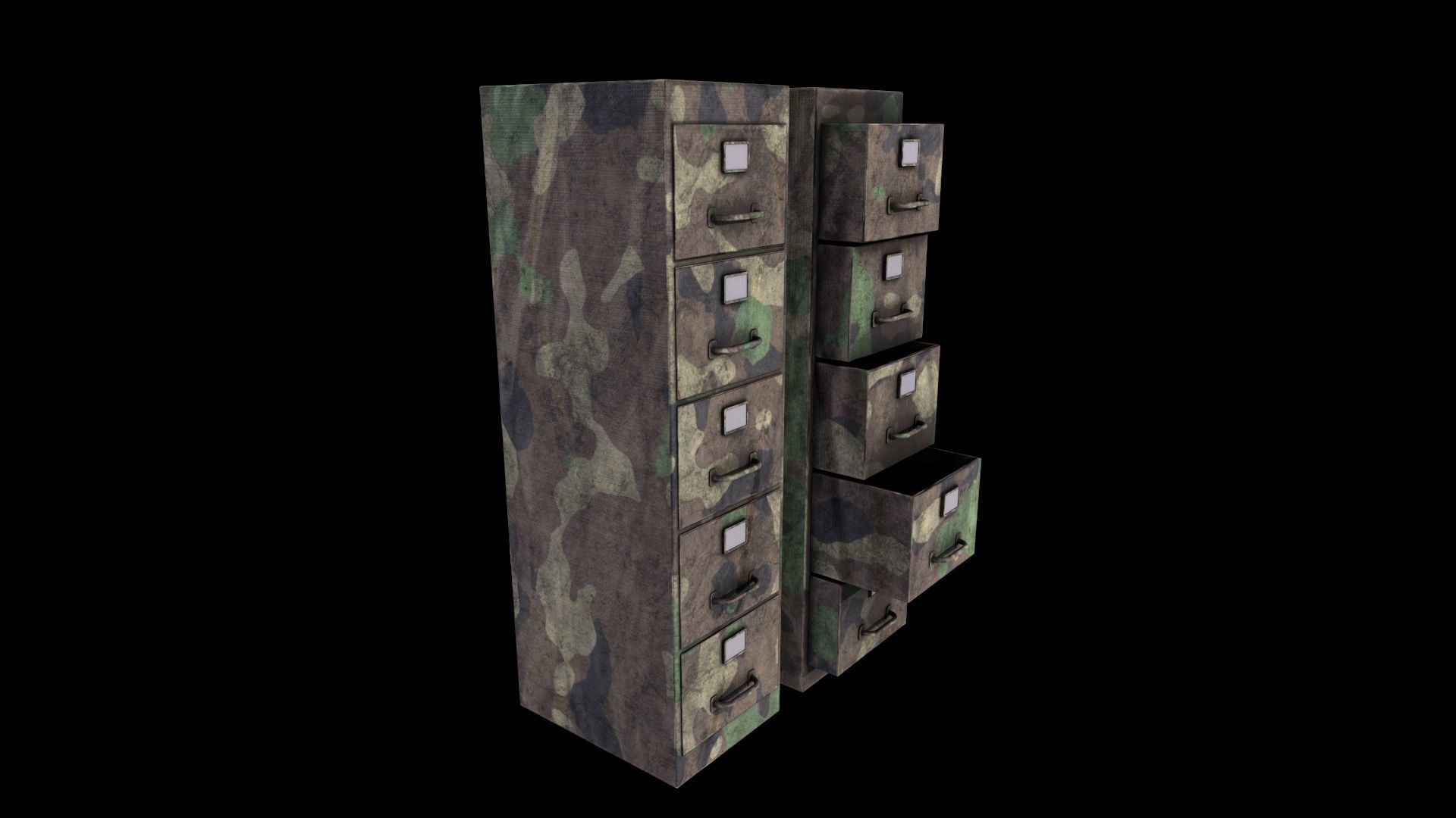 Cabinet V1 - 002 Low-poly 3D model_6