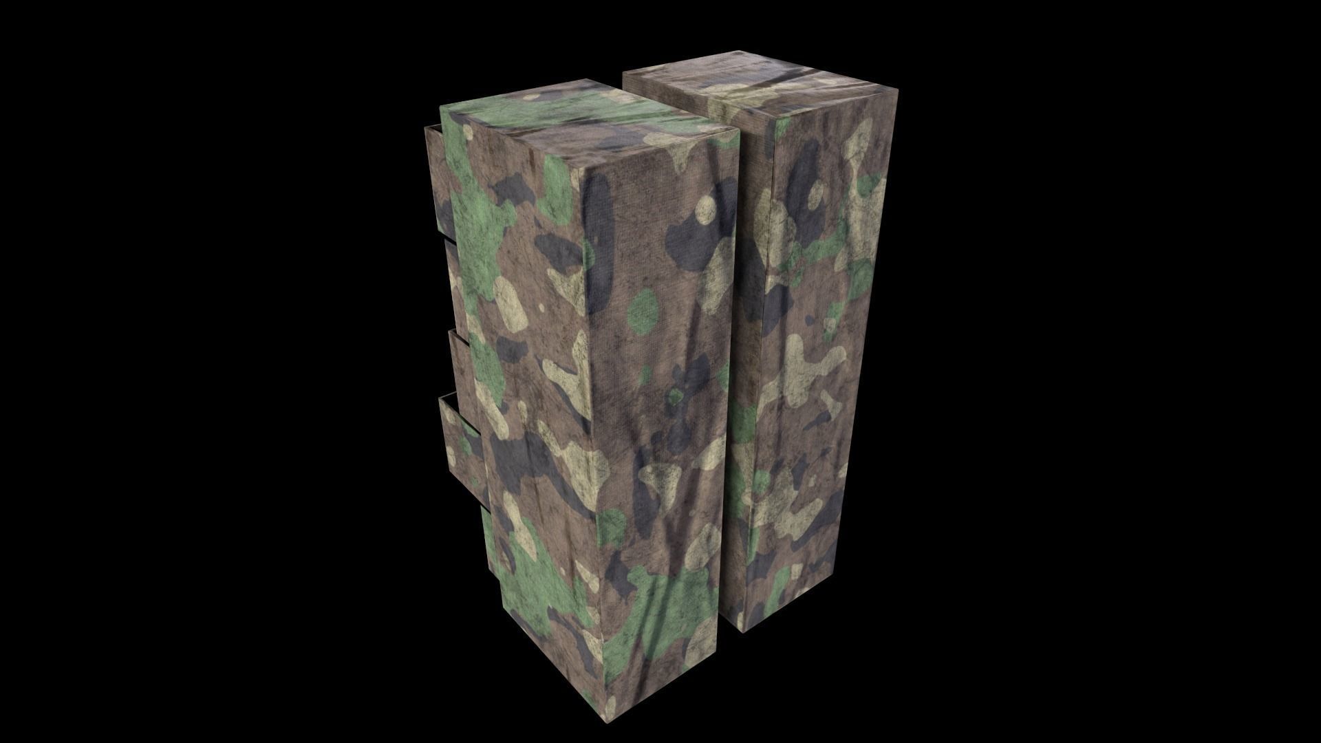 Cabinet V1 - 002 Low-poly 3D model_4