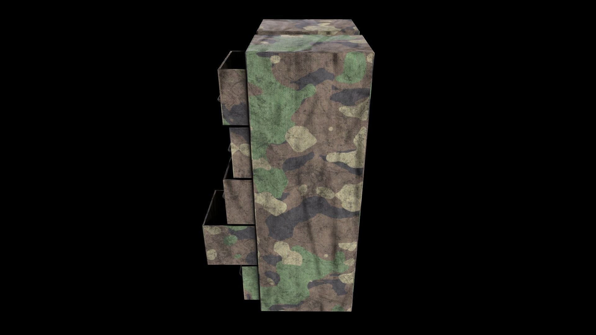 Cabinet V1 - 002 Low-poly 3D model_3