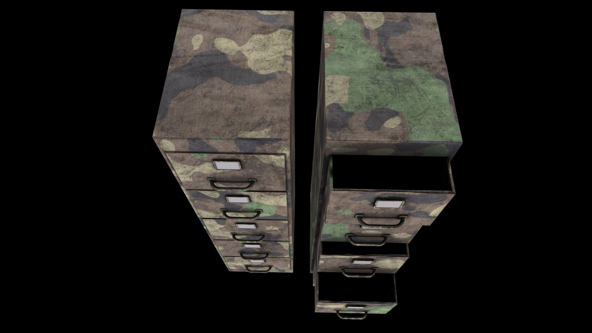 Cabinet V1 - 002 Low-poly 3D model_9