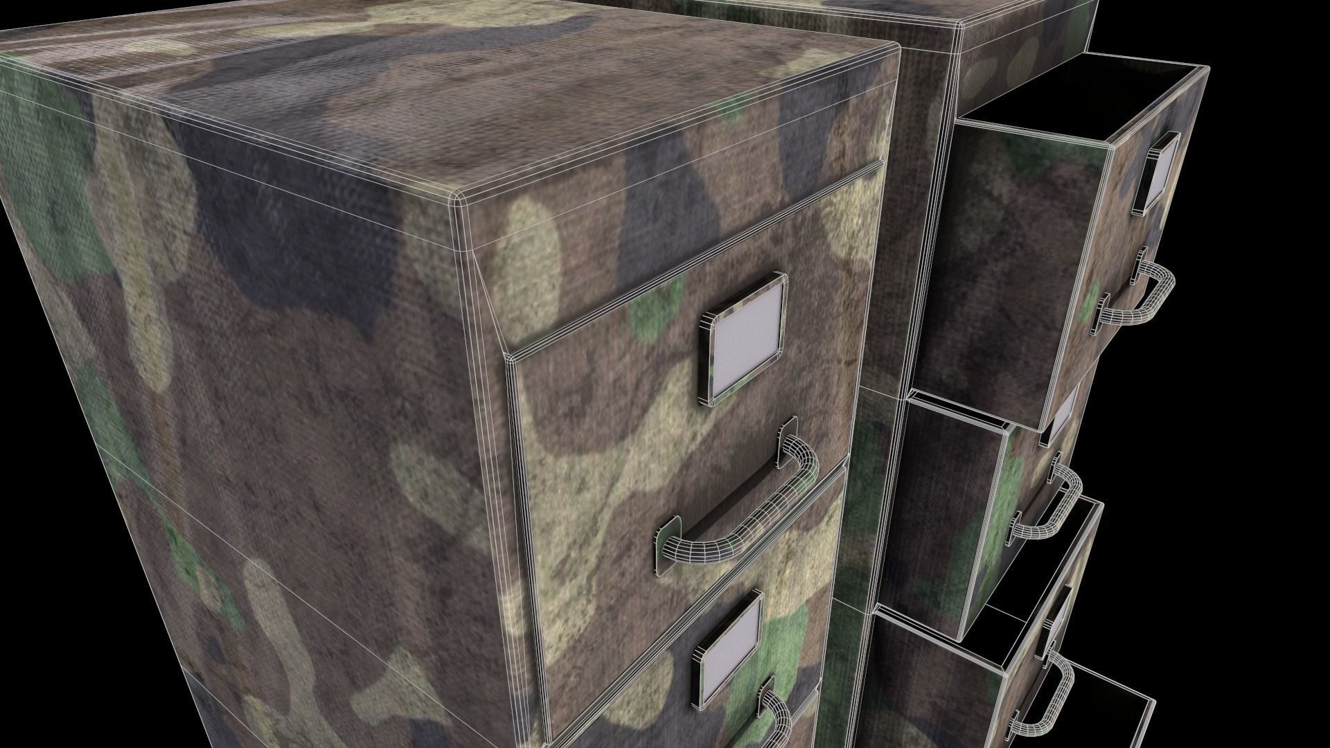 Cabinet V1 - 002 Low-poly 3D model_12