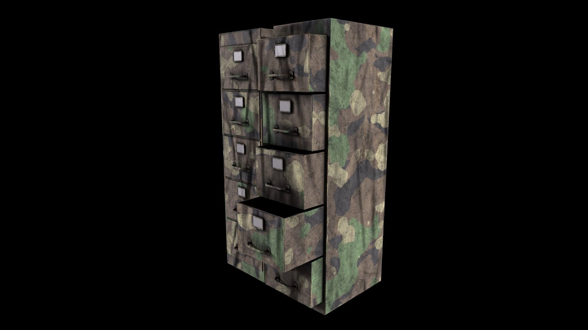 Cabinet V1 - 002 Low-poly 3D model_2