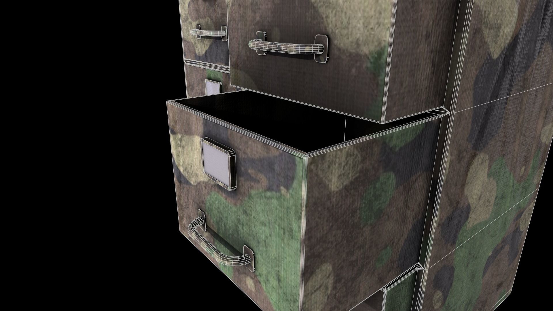 Cabinet V1 - 002 Low-poly 3D model_11