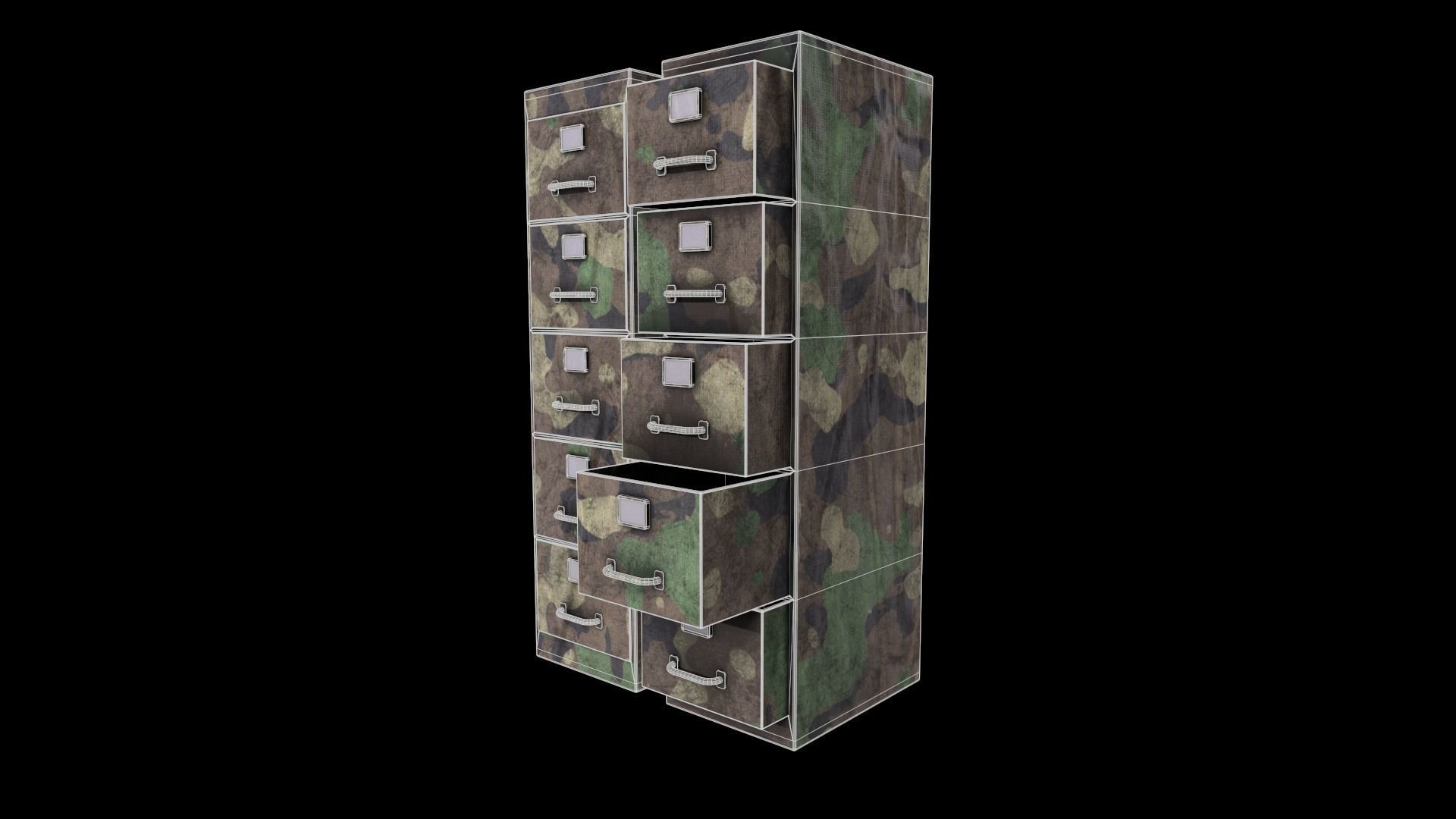 Cabinet V1 - 002 Low-poly 3D model_15