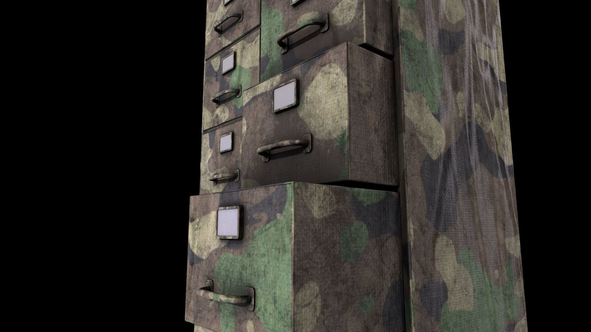 Cabinet V1 - 002 Low-poly 3D model_7