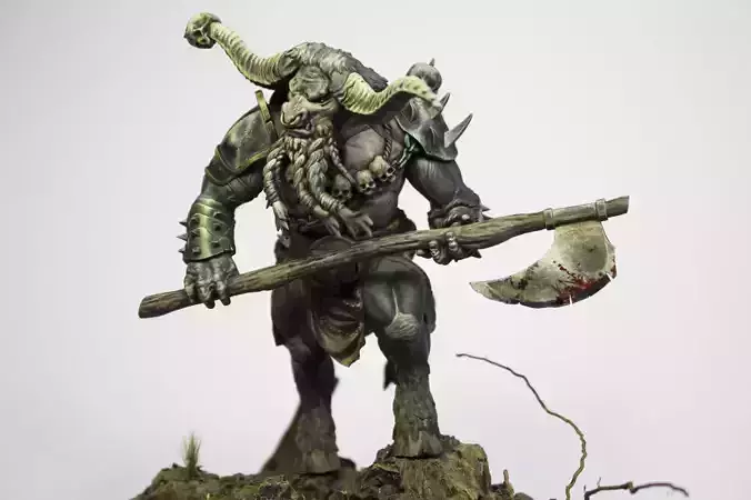 AREKAR THE MINOTAUR 35 AND 75 MM PRE-SUPPORTED 3D print model