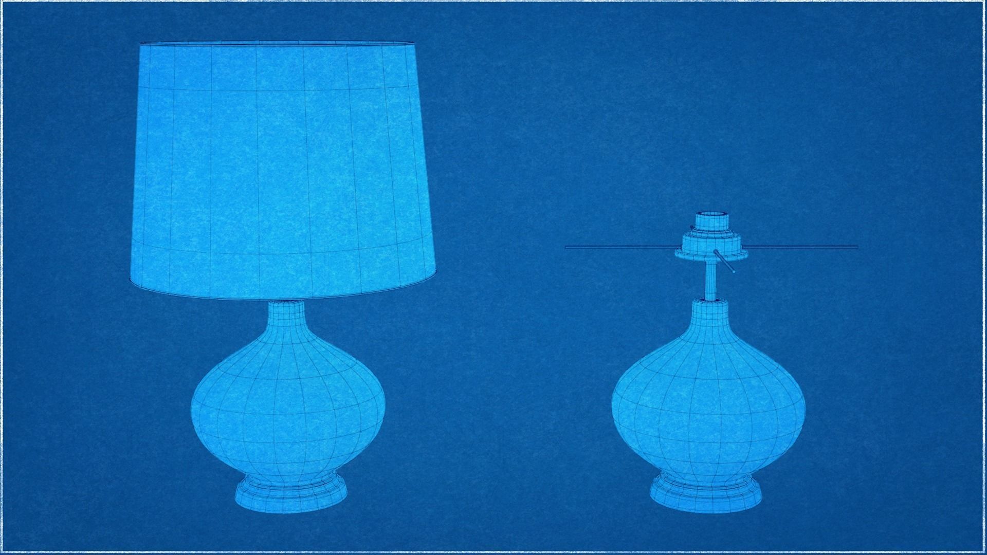 Two Decorative Red Lamps 3D Model 3D model_9